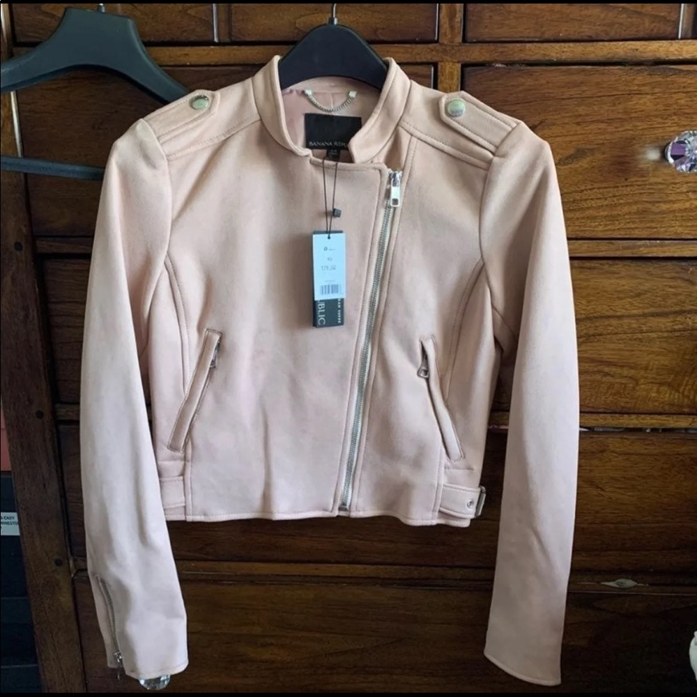 Brand new Banana republic Pink Vegan Suede jacket